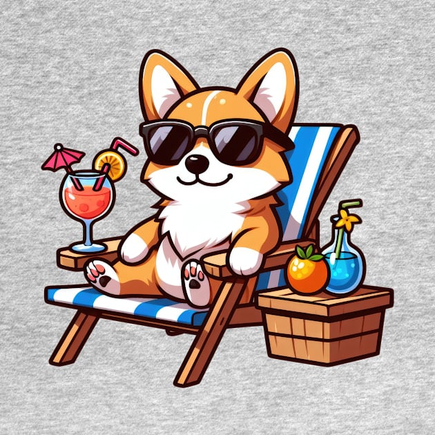 Corgi summer dog by WellnerCreations